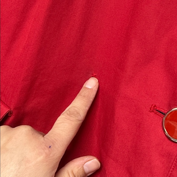 Banana Republic Vibrant Red Trench Coat size medium - Picture 9 of 9